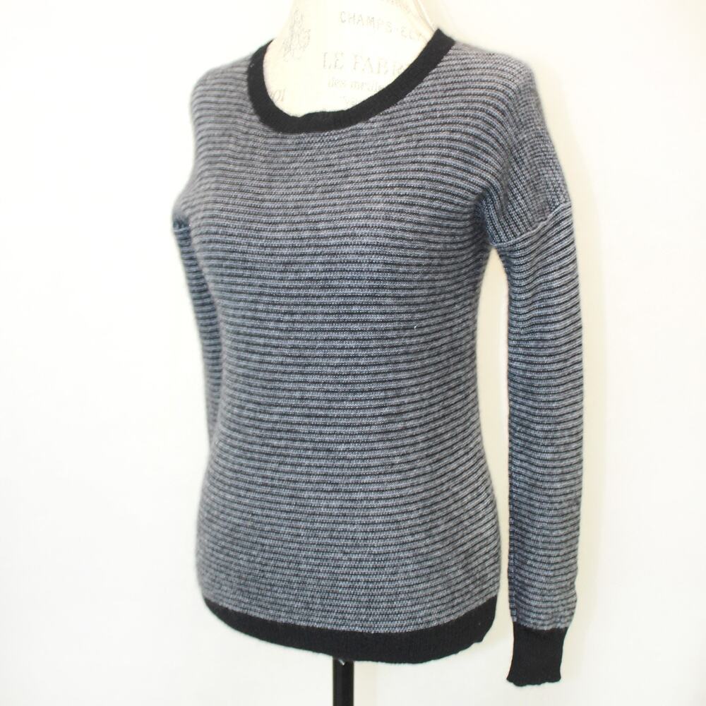 360 Cashmere 2-ply 100% cashmere striped sweater crewneck Small old money